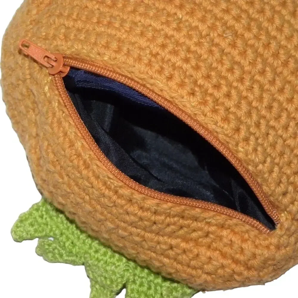 Crochet Cute Girl Change Purse Doll with Crown